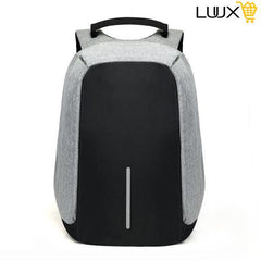 حقيبة ظهر مكافحة سرقة متعددة الوظائف رمادية و للجنسين مع منفذ USB للشحن