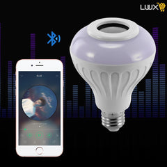 مصباح ليد متعدد الألوان به بلوتوث متوافق مع كل الهواتف الذكية - Luux.ma - التوصيل مجانا لجميع المدن في المغرب و الدفع عند الاستلام