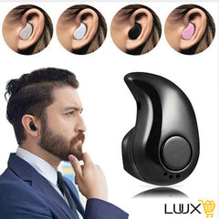 سماعات ستيلث صغيرة مخفية بتصميم بلوتوث لا سلكي  يونيفيرسال لكافة الاجهزة المحمولة - اسود